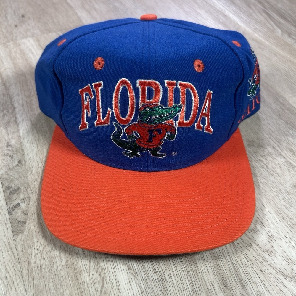 VTG Florida Gators Snapback Hat Collegiate Blue Orange Blockhead Cap
